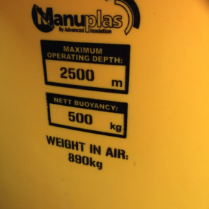 Manuplas 500kg Syntactic Float buoyancy